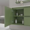 Varobath mueble bano suspendido claire 2 cajones 1puerta verde reseda4