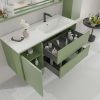 Varobath mueble bano suspendido claire 2 cajones 1puerta verde reseda7