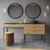 Varobath mueble de bano ella 3 cajones con tocador roble claro8