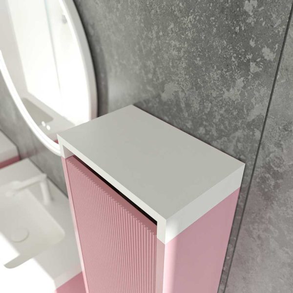 Varobath mueble de bano binario 1 cajon rosa palo4