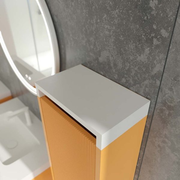 Varobath mueble binario 1 cajon amarillo azafran7