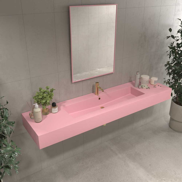 Lavabo solid surface a medida fiona rosa claro4