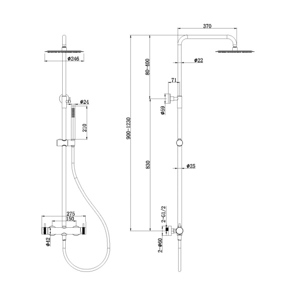 Cdd003 dimensional drawing