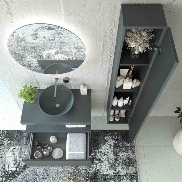 Varobath mueble de bano suspendido 1 cajon budget grafito5