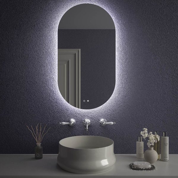 Espejo de baño CAPSULA con luz LED ambiental