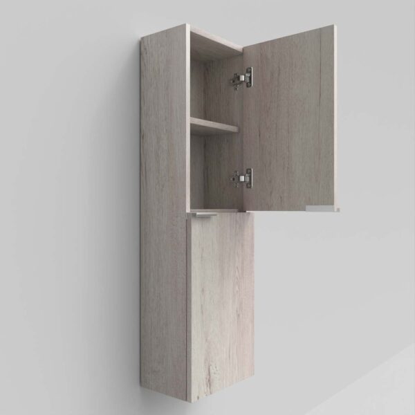 Columna de baño IBERIA suspendida 2 puertas 120 cm x 35 cm x 21 cm acabado ROBLE MOZART - Imagen 3