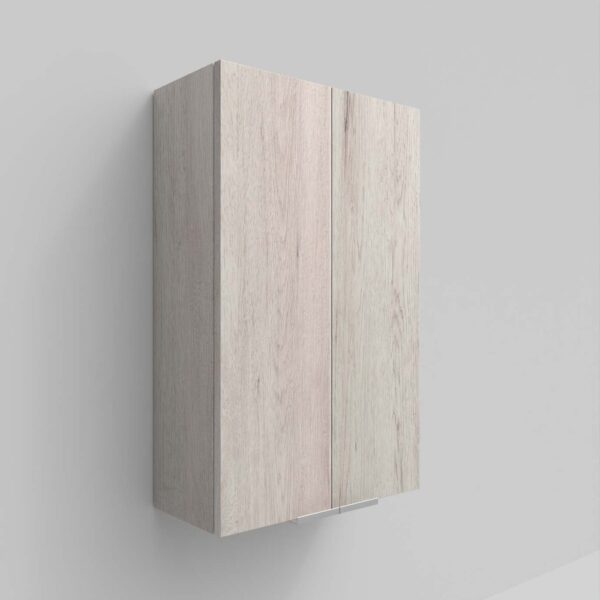 Columna de baño IBERIA suspendida 2 puertas 80 cm x 50 cm x 21 cm acabado ROBLE MOZART