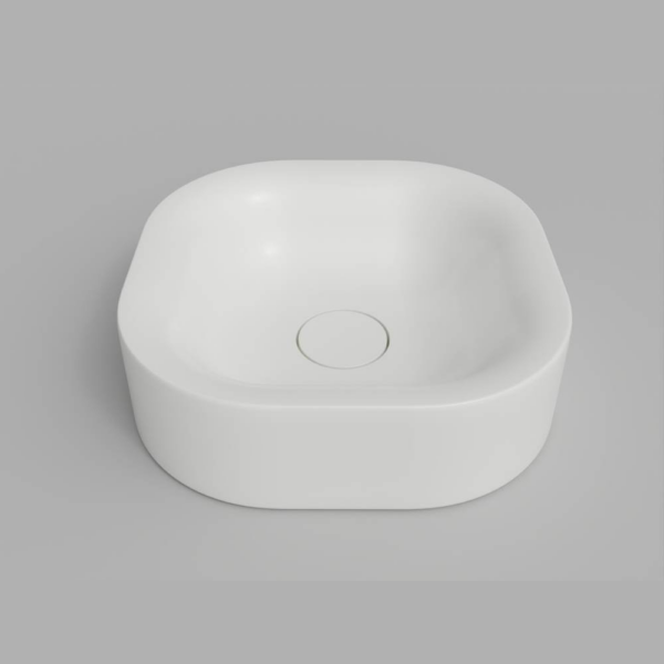 Encimera con faldón suspendida  lavabo SOLID SURFACE KONNA Amarillo azafrán Ral 1017 - Imagen 10