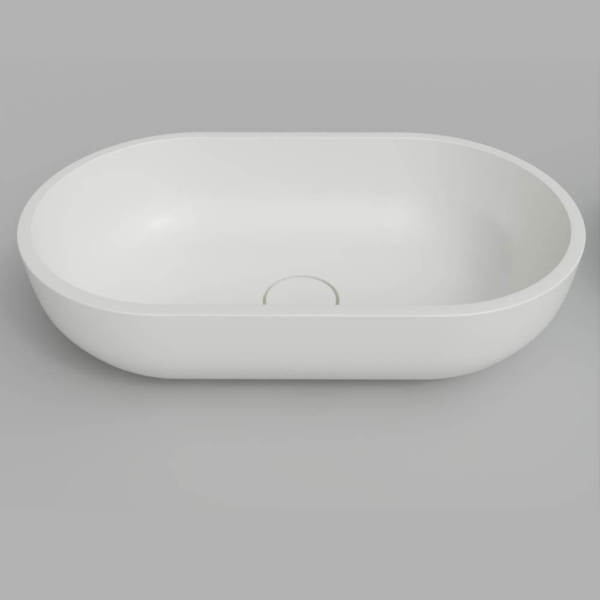 Encimera con faldón suspendida  lavabo SOLID SURFACE KONNA Amarillo azafrán Ral 1017 - Imagen 11