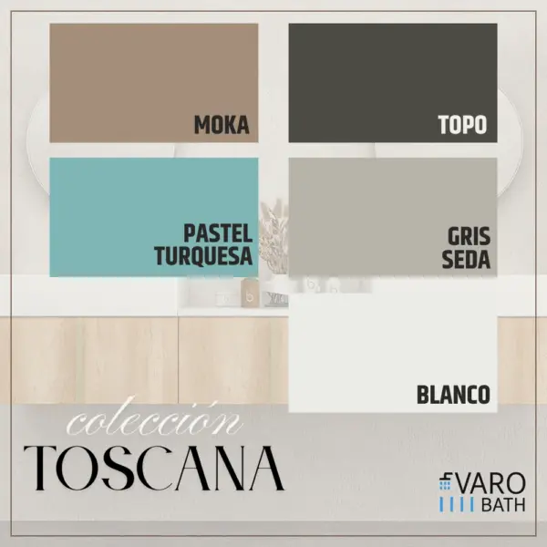 Mueble de baño suspendido 2 cajones TOSCANA  con lavabo porcelana acabado BLANCO - Imagen 5