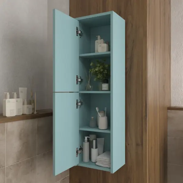 Columna de baño TOSCANA suspendida 2 puertas 120 cm x 35 cm x 21 cm squadratto - Imagen 3