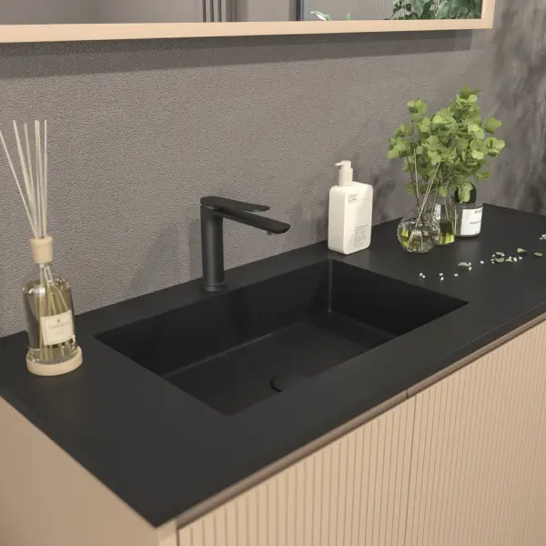 Mueble de baño BLANCA  con patas 3 puertas acabado  moka - Imagen 2
