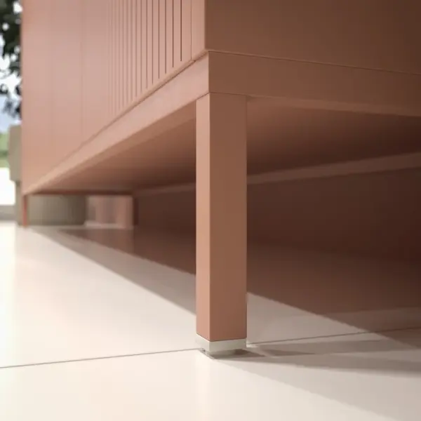 Mueble de baño BLANCA  con patas 5 puertas rojo beige - Imagen 2