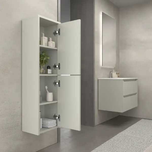 Columna de baño TOSCANA suspendida 2 puertas 120 cm x 35 cm x 21 cm millerigue - Imagen 11