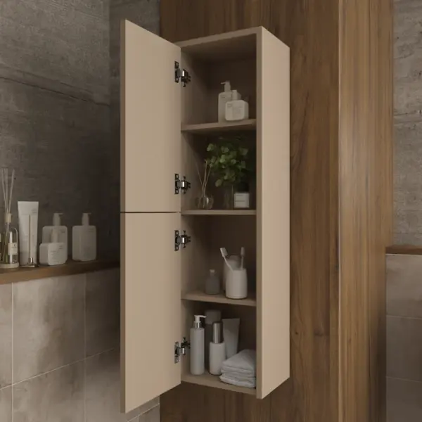 Columna de baño TOSCANA suspendida 2 puertas 120 cm x 35 cm x 21 cm - Imagen 2