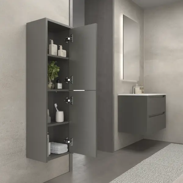Columna de baño TOSCANA suspendida 2 puertas 120 cm x 35 cm x 21 cm millerigue - Imagen 8