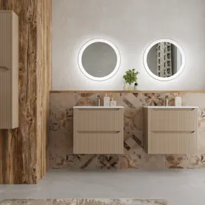Varobath mueble de bano suspendido 2 cajones TOSCANA moka squadrato 3