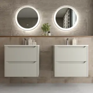 Varobath mueble de bano suspendido TOSCANA gris seda 2