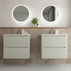 Varobath mueble de bano suspendido TOSCANA gris seda squadrato