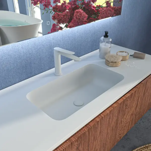 Mueble de baño BINARIO suspendido 3 cajones acabado ABEDUL - Imagen 4