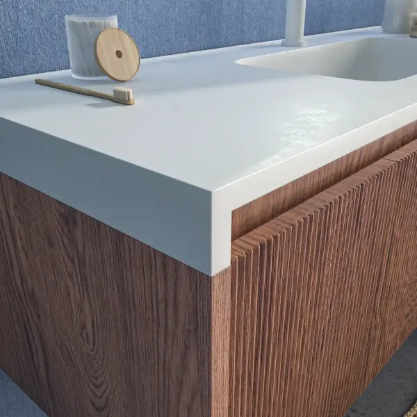 Mueble de baño BINARIO suspendido 3 cajones acabado ABEDUL - Imagen 3