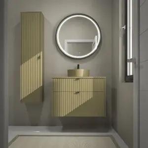 Mueble de baño TREX suspendido 2 cajones VERDE CAÑA