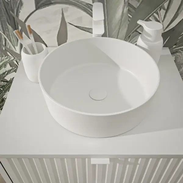 Mueble de baño TREX suspendido 2 cajones BLANCO - Imagen 3