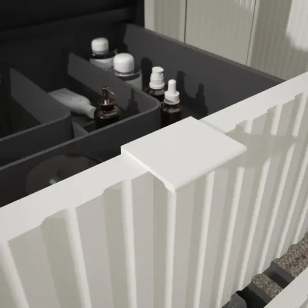 Mueble de baño TREX suspendido 2 cajones BLANCO - Imagen 2