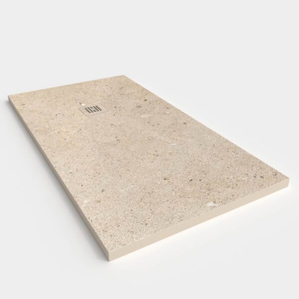 Plato de ducha resina textura pizarra Efecto Cemento Concreto- antideslizante STONE 3D moderno - Imagen 3