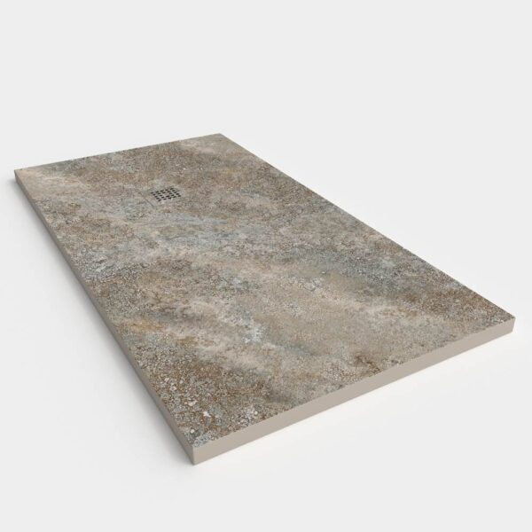 Plato de ducha resina textura pizarra Efecto Cemento Soft  antideslizante STONE 3D moderno - Imagen 3