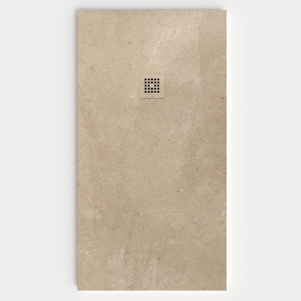 Plato de ducha resina textura pizarra Efecto Cemento Brush- antideslizante STONE 3D moderno