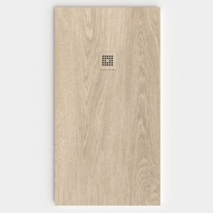 Plato de ducha resina textura pizarra acabado efecto Madera BRANOK - antideslizante STONE 3D moderno