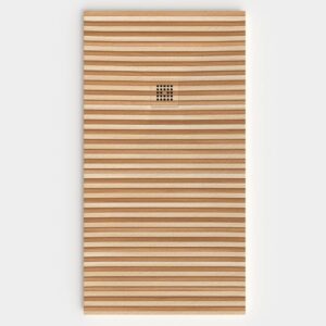 Plato de ducha resina textura pizarra acabado efecto Madera MULKO - antideslizante STONE 3D moderno