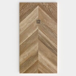 Plato de ducha resina textura pizarra acabado efecto Madera OAKENO - antideslizante STONE 3D moderno