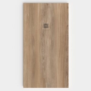 Plato de ducha resina textura pizarra acabado efecto Madera QUEYA - antideslizante STONE 3D moderno