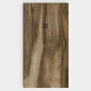 Plato de ducha resina textura pizarra acabado efecto Madera SELVAN - antideslizante STONE 3D moderno