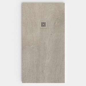 Plato de ducha resina textura pizarra acabado efecto Madera TEVRA - antideslizante STONE 3D moderno
