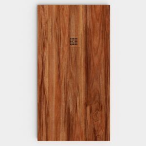 Plato de ducha resina textura pizarra acabado efecto Madera VIROK - antideslizante STONE 3D moderno