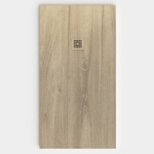 Plato de ducha resina textura pizarra acabado efecto Madera WAIDU - antideslizante STONE 3D moderno