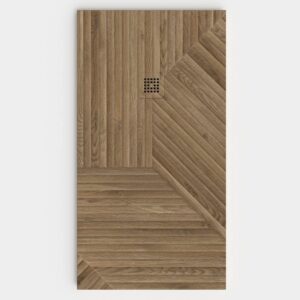 Plato de ducha resina textura pizarra acabado efecto Madera YVARA - antideslizante STONE 3D moderno