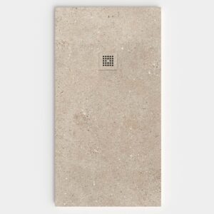 Plato de ducha resina textura pizarra Efecto Cemento ARISTA antideslizante STONE 3D moderno