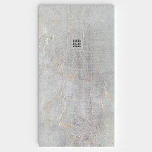 Plato de ducha resina textura pizarra Efecto Cemento BRUTO antideslizante STONE 3D moderno
