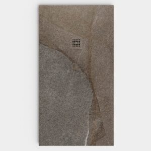 Plato de ducha resina textura pizarra Efecto Cemento GRAVA antideslizante STONE 3D moderno