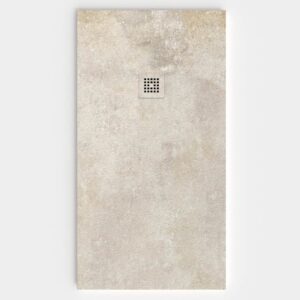 Platos de ducha Bricomart Vs Varobath 7 Plato de ducha resina textura pizarra Efecto Cemento ROTTERDAM antideslizante STONE 3D moderno