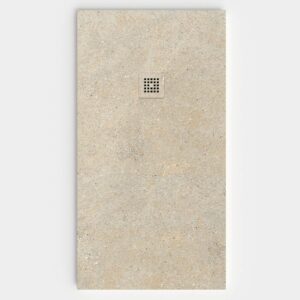 Platos de ducha Bricomart Vs Varobath 9 Plato de ducha resina textura pizarra Efecto Cemento RUGOSES antideslizante STONE 3D moderno