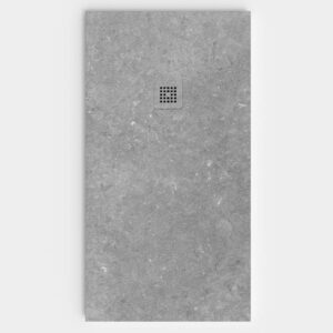 Platos de ducha Bricomart Vs Varobath 13 Plato de ducha resina textura pizarra Efecto Cemento VOLCAN antideslizante STONE 3D moderno