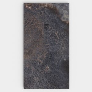 Plato de ducha resina textura pizarra. Efecto en Mármol SOLENITH - antideslizante STONE 3D moderno