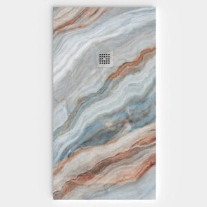 Plato de ducha resina textura pizarra. Efecto en Mármol SERAKKA - antideslizante STONE 3D moderno