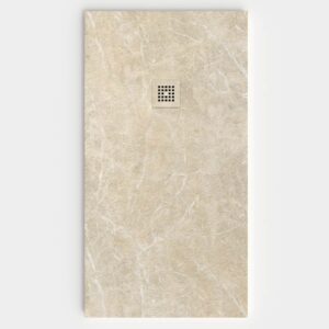 Plato de ducha resina textura pizarra. Efecto en Mármol QUENIRA - antideslizante STONE 3D moderno