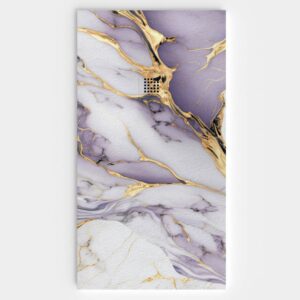 Plato de ducha resina textura pizarra. Efecto en Mármol ORYVIA - antideslizante STONE 3D moderno